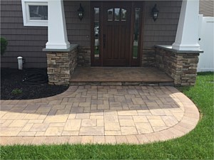 cultured stone stoop walkway sahara chesnut cambridge ledgestone one step porch